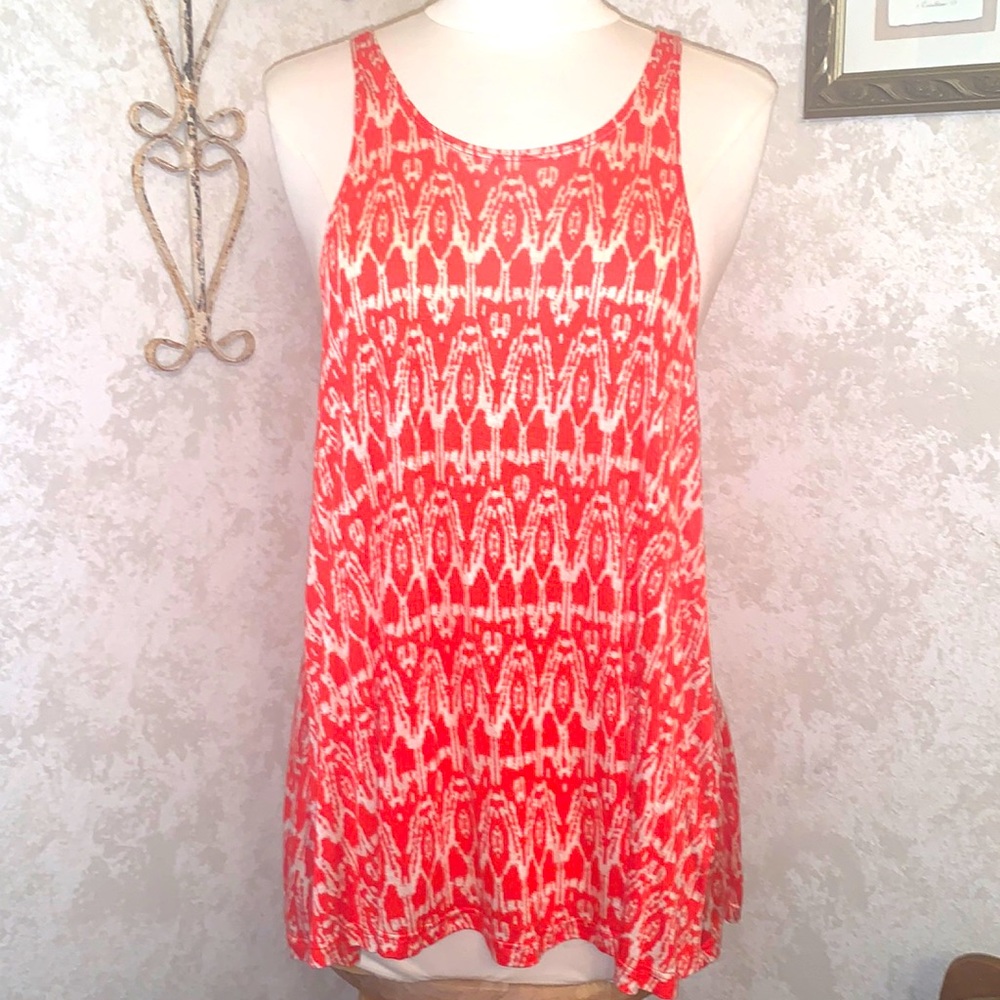 🏖BILLABONG🌟NWT Tank Top Beautiful Coral & White🌺